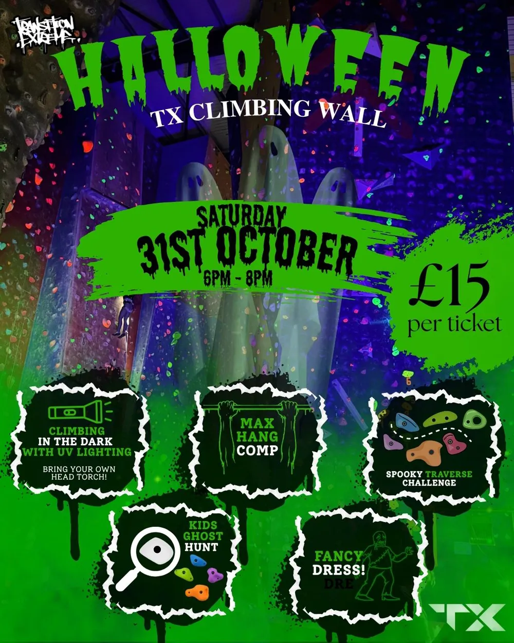 Halloween at the Climbing Wall flyer